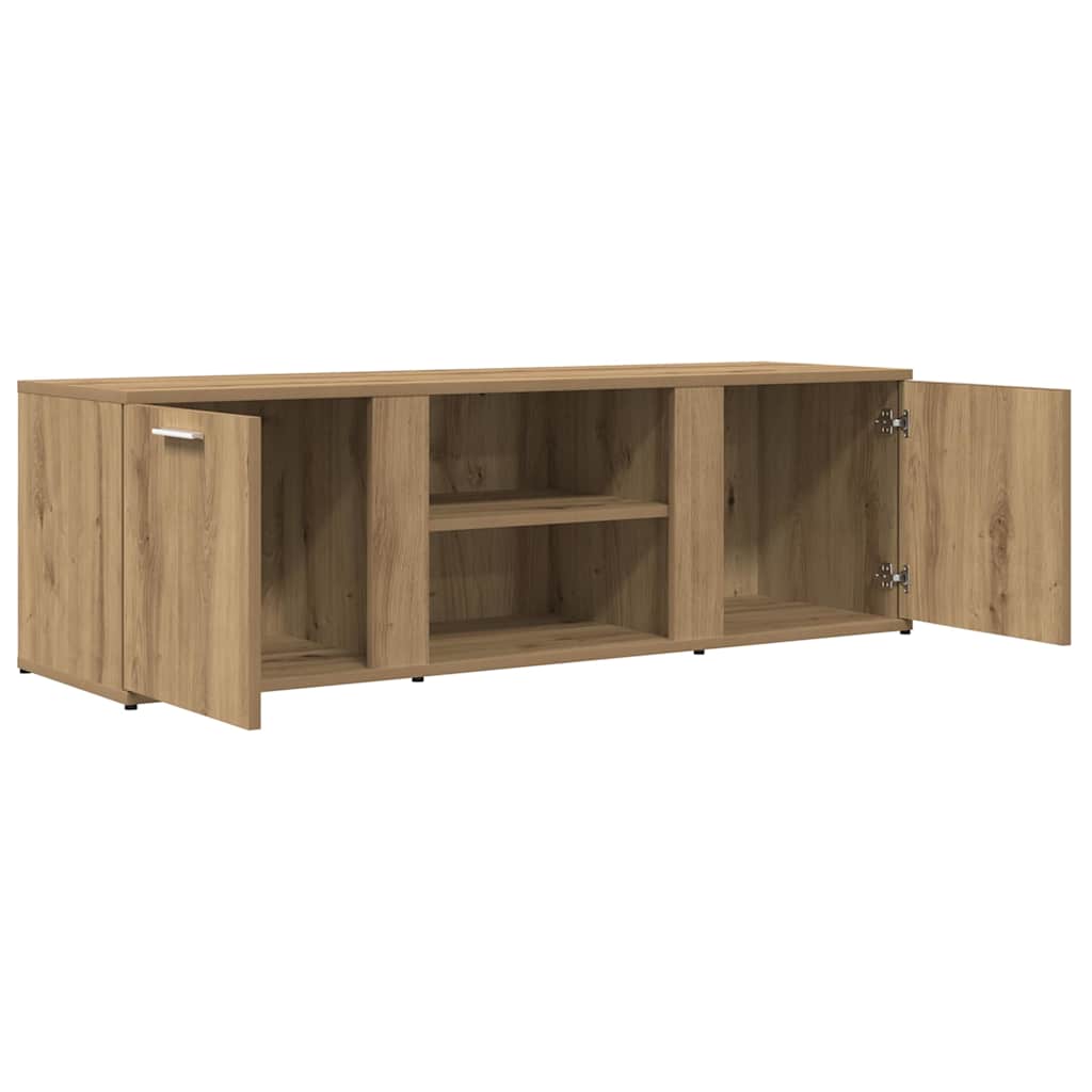 vidaXL Mueble de TV madera de ingeniería roble artesanal 120x34x37 cm - Image 5