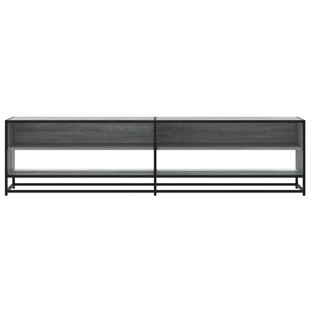 vidaXL Mueble de TV madera de ingeniería gris Sonoma 180,5x40x46 cm - Image 4