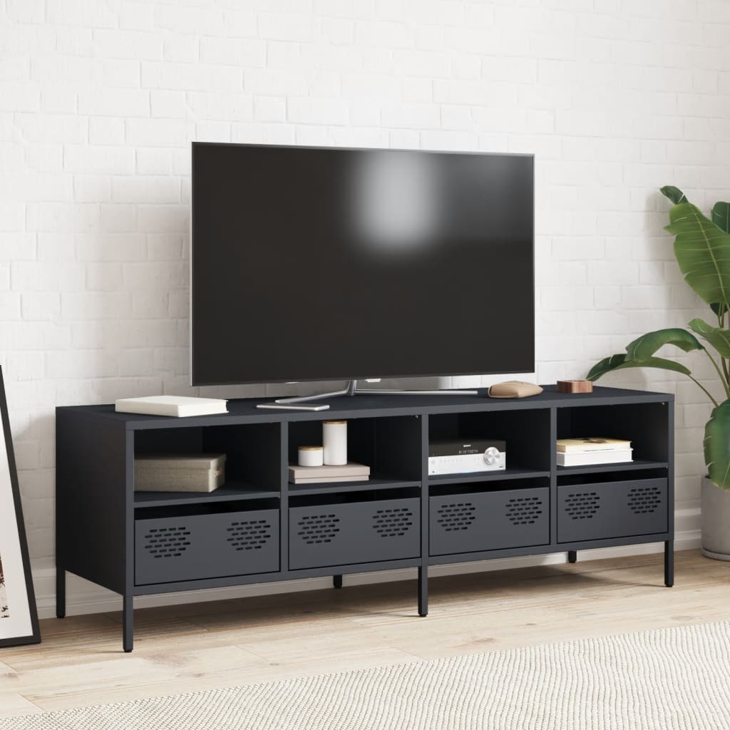 vidaXL Mueble de TV acero laminado en frío antracita 135x39x43,5 cm - Image 3