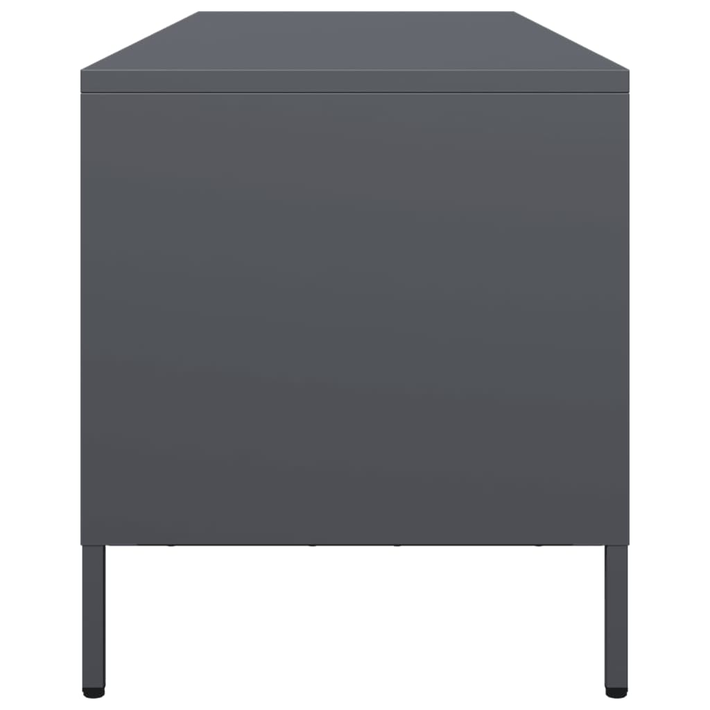 vidaXL Mueble de TV acero laminado en frío antracita 135x39x43,5 cm - Image 6