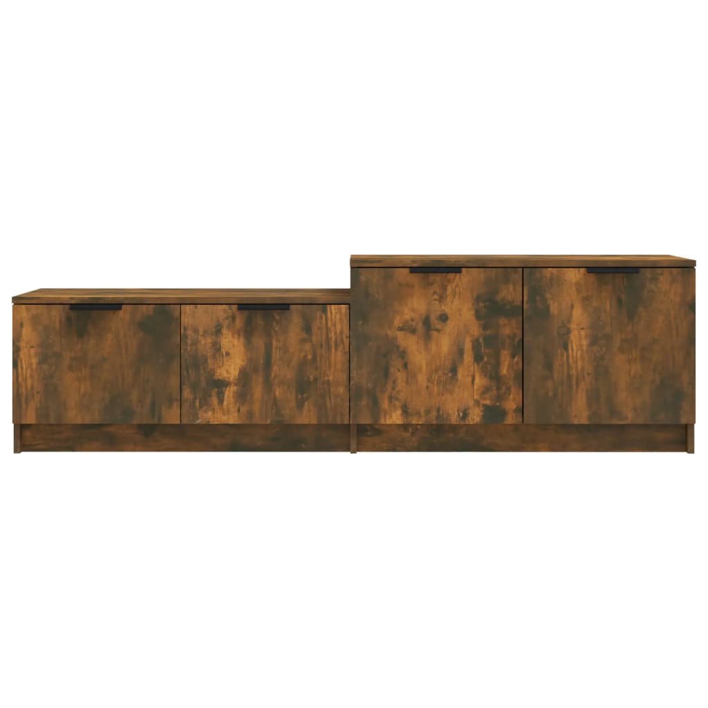 vidaXL Mueble para TV madera contrachapada roble ahumado 158,5x36x45cm - Image 5