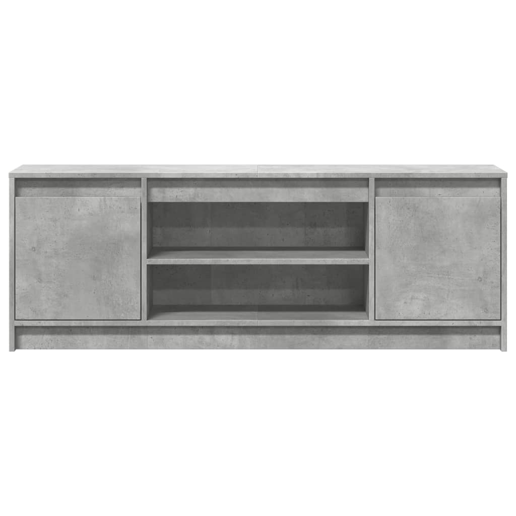 vidaXL Mueble de TV LED madera ingeniería gris hormigón 139,5x34x50 cm - Image 6