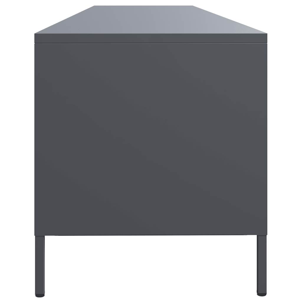 vidaXL Mueble de TV acero laminado en frío antracita 202x39x43,5 cm - Image 6