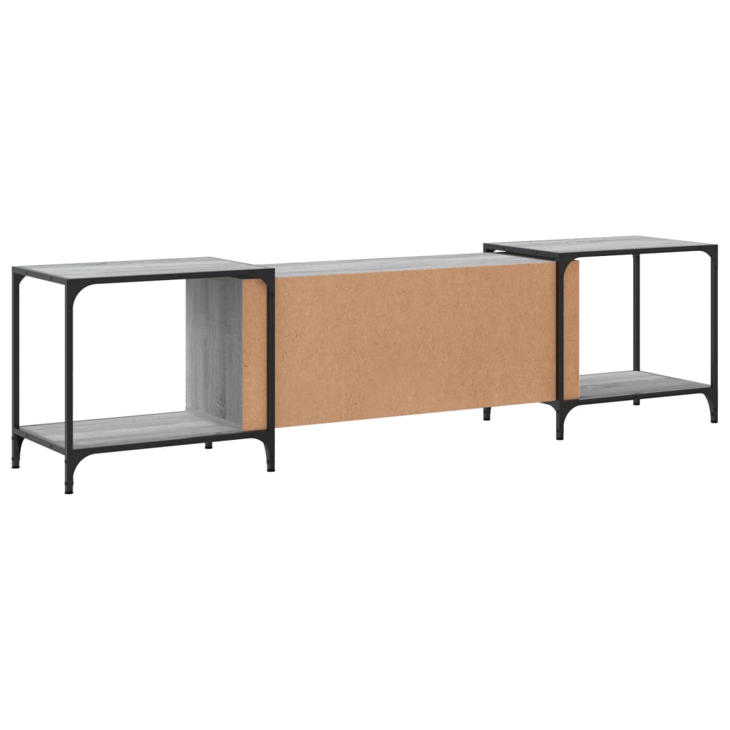 vidaXL Mueble de TV madera de ingeniería gris Sonoma 203x37x50 cm - Image 6