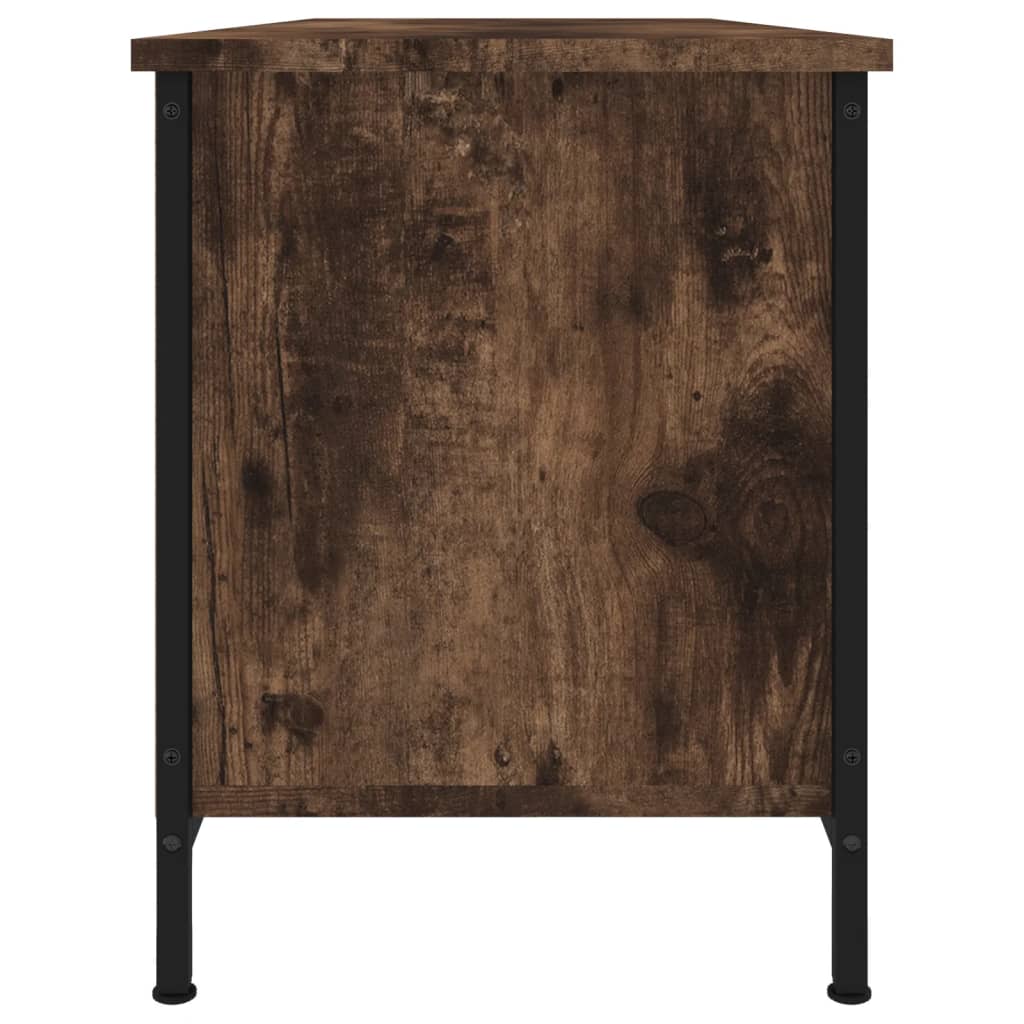 vidaXL Mueble para TV madera contrachapada roble ahumado 102x35x45 cm - Image 6