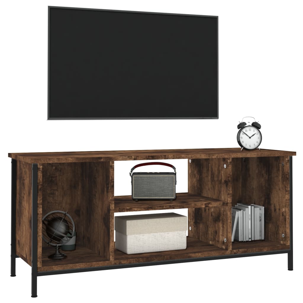 vidaXL Mueble para TV madera contrachapada roble ahumado 102x35x45 cm - Image 4
