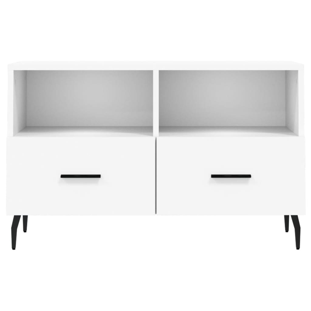vidaXL Mueble para TV madera contrachapada blanco 80x36x50 cm - Image 5