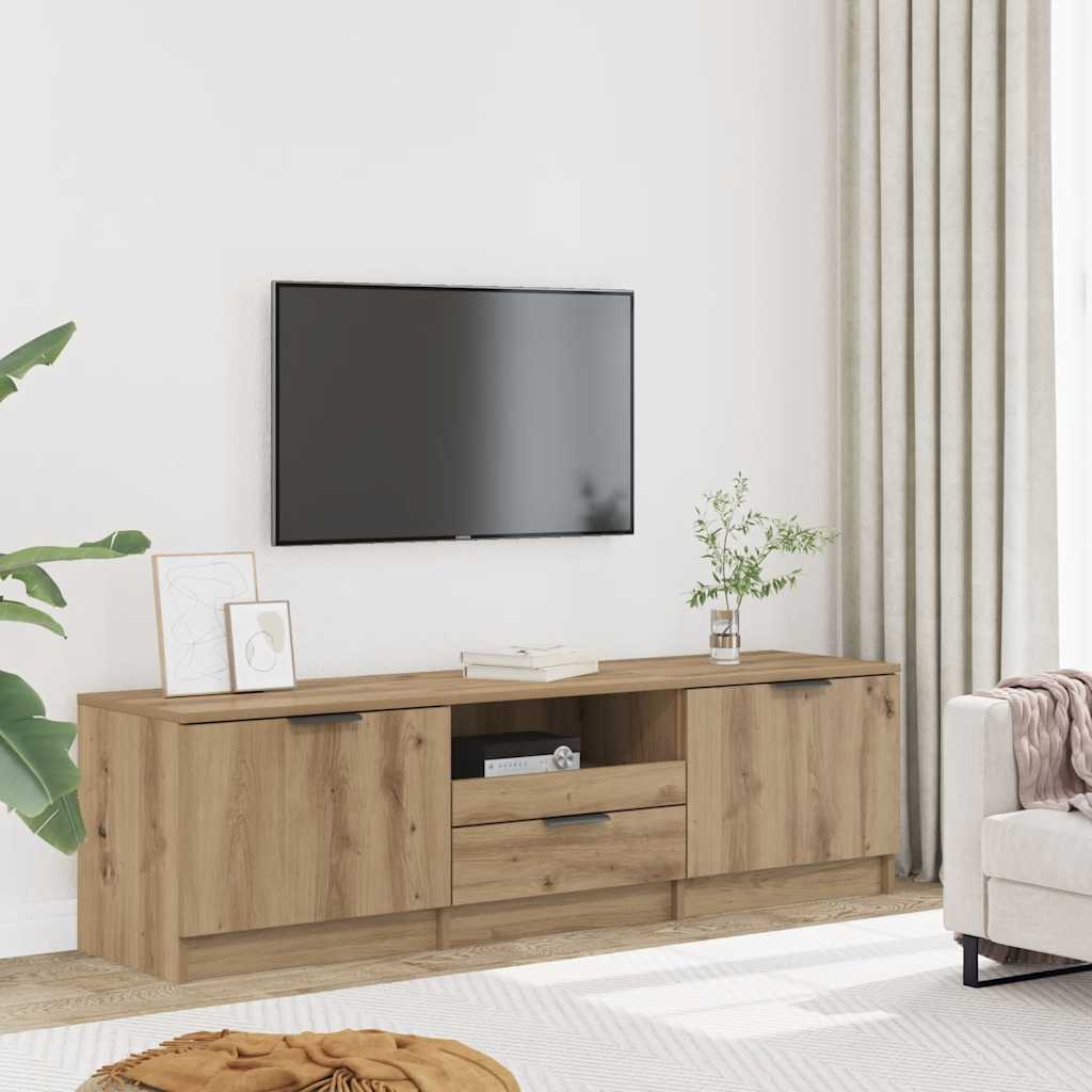 vidaXL Mueble de TV roble artesanal 140x35x40 cm madera de ingeniería