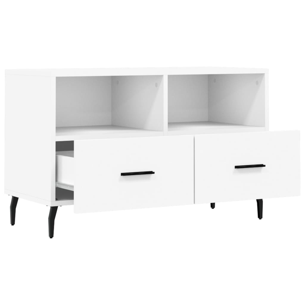 vidaXL Mueble para TV madera contrachapada blanco 80x36x50 cm - Image 6