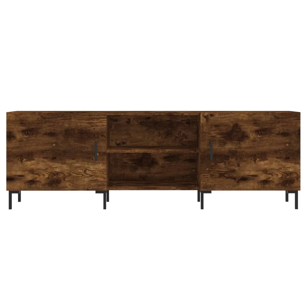 vidaXL Mueble de TV madera de ingeniería roble ahumado 150x30x50 cm - Image 5