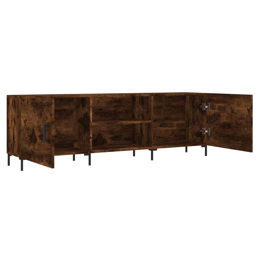 vidaXL Mueble de TV madera de ingeniería roble ahumado 150x30x50 cm - Image 6