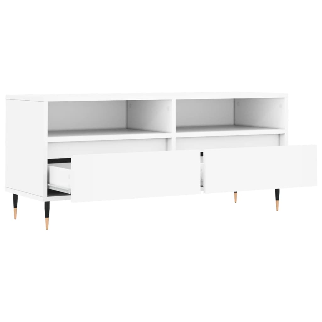 vidaXL Mueble para TV madera contrachapada blanco 100x34,5x44,5 cm - Image 6