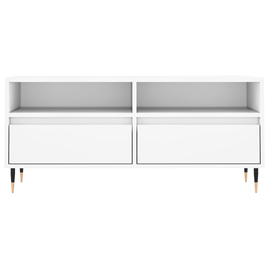 vidaXL Mueble para TV madera contrachapada blanco 100x34,5x44,5 cm - Image 5