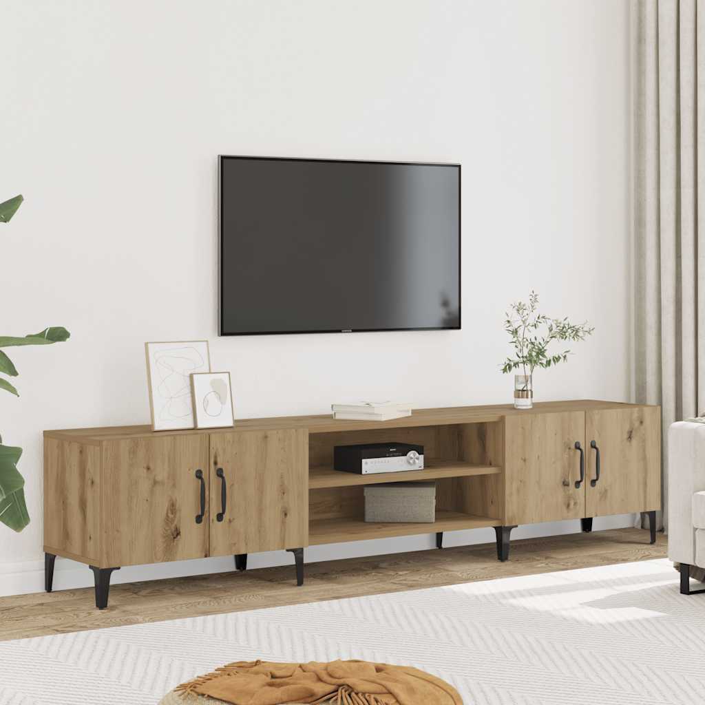 vidaXL Mueble de TV madera de ingeniería roble artisian 180x31,5x40 cm