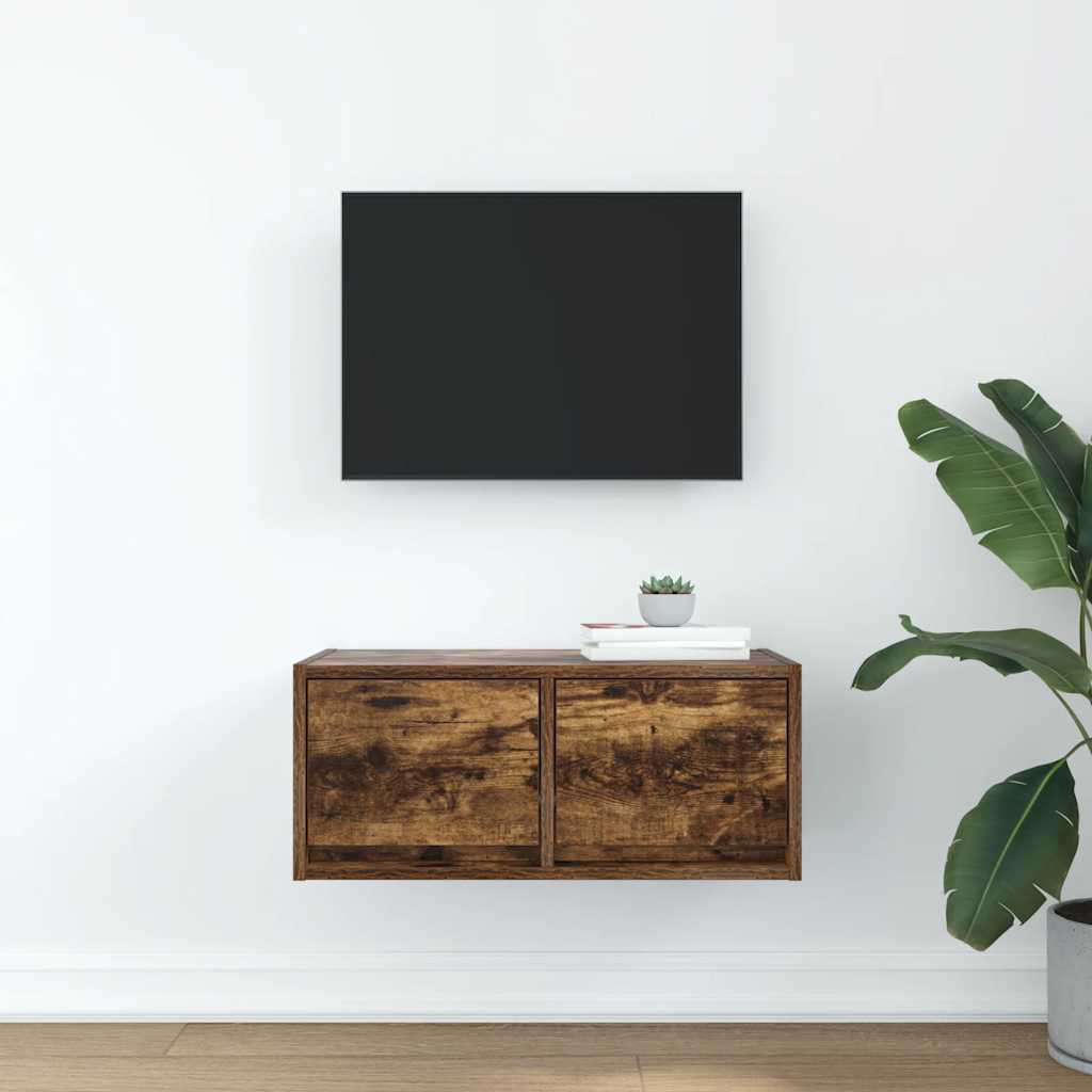vidaXL Mueble para TV madera contrachapada roble ahumado 60x31x25,5 cm - Image 3