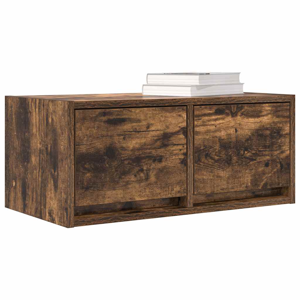 vidaXL Mueble para TV madera contrachapada roble ahumado 60x31x25,5 cm - Image 4