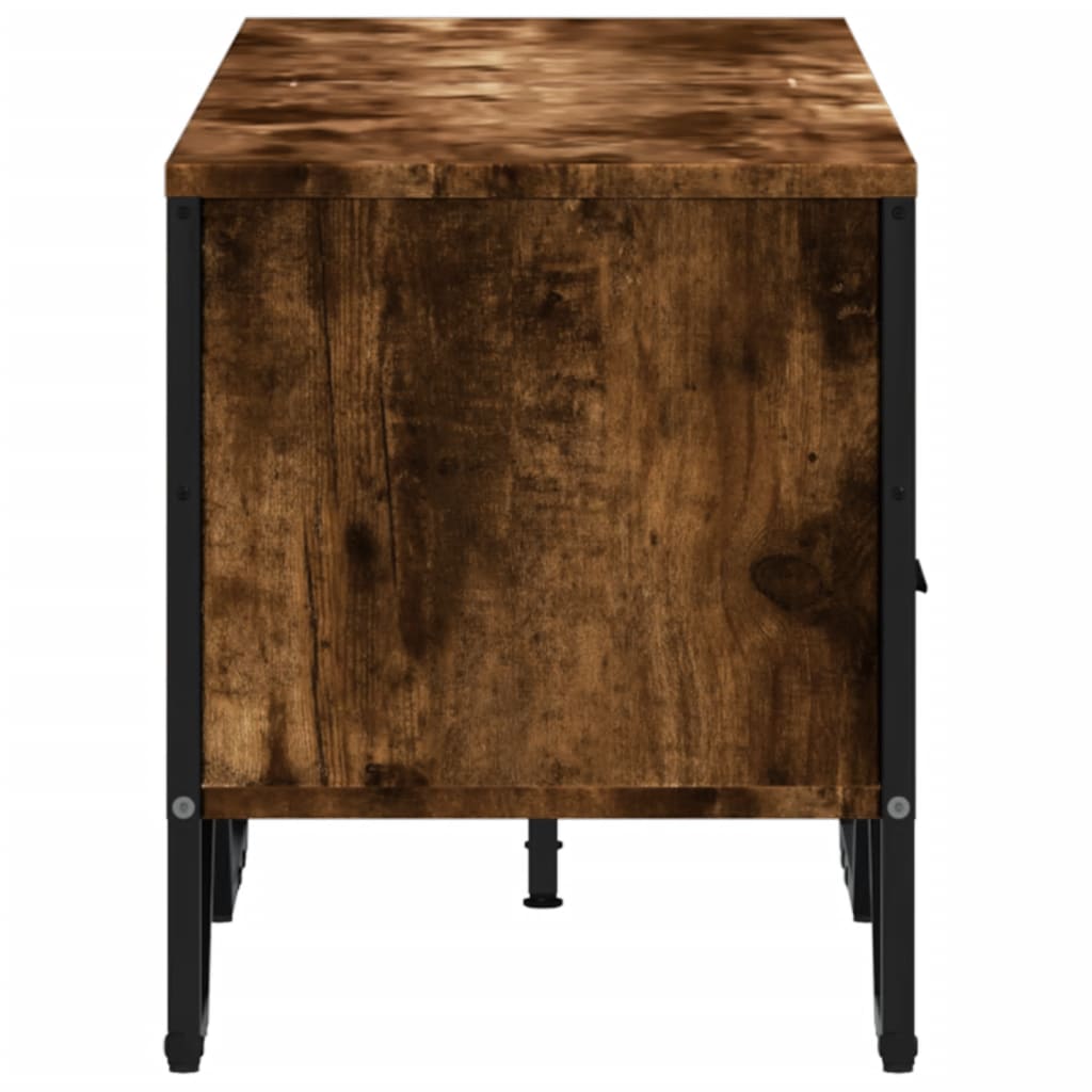 vidaXL Mueble de TV madera de ingeniería roble ahumado 122x34x41 cm - Image 5