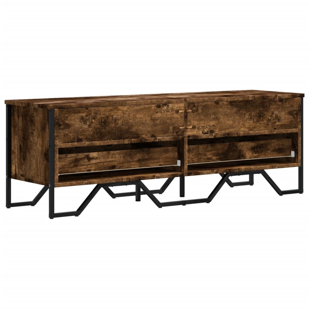 vidaXL Mueble de TV madera de ingeniería roble ahumado 122x34x41 cm - Image 6