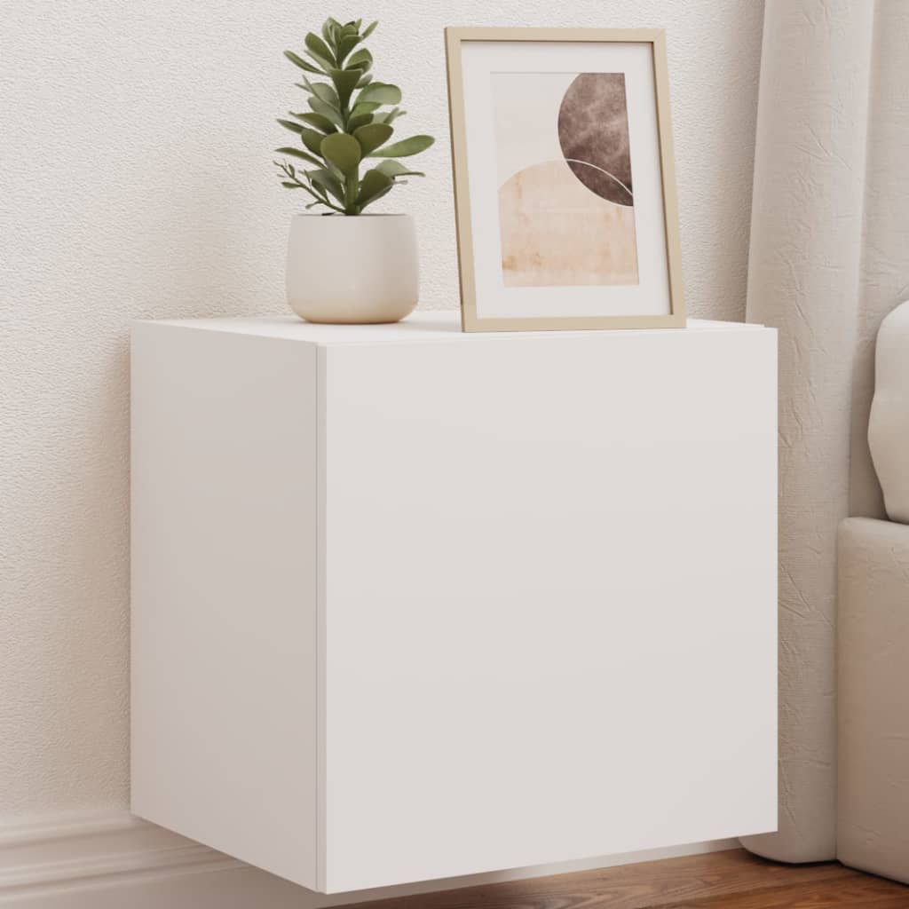 vidaXL Mueble de TV de pared con luces LED blanco 40,5x35x40 cm
