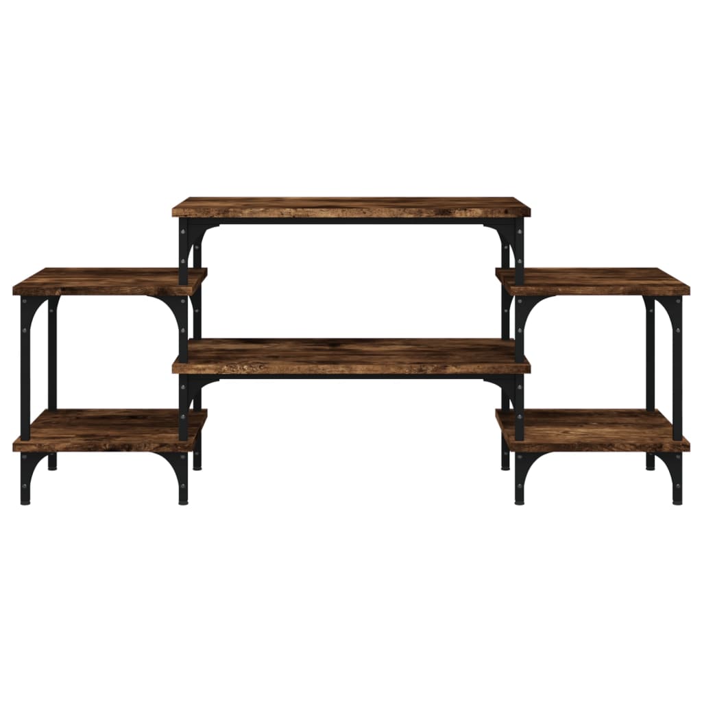 vidaXL Mueble para TV madera contrachapada roble ahumado 117x35x52 cm - Image 5