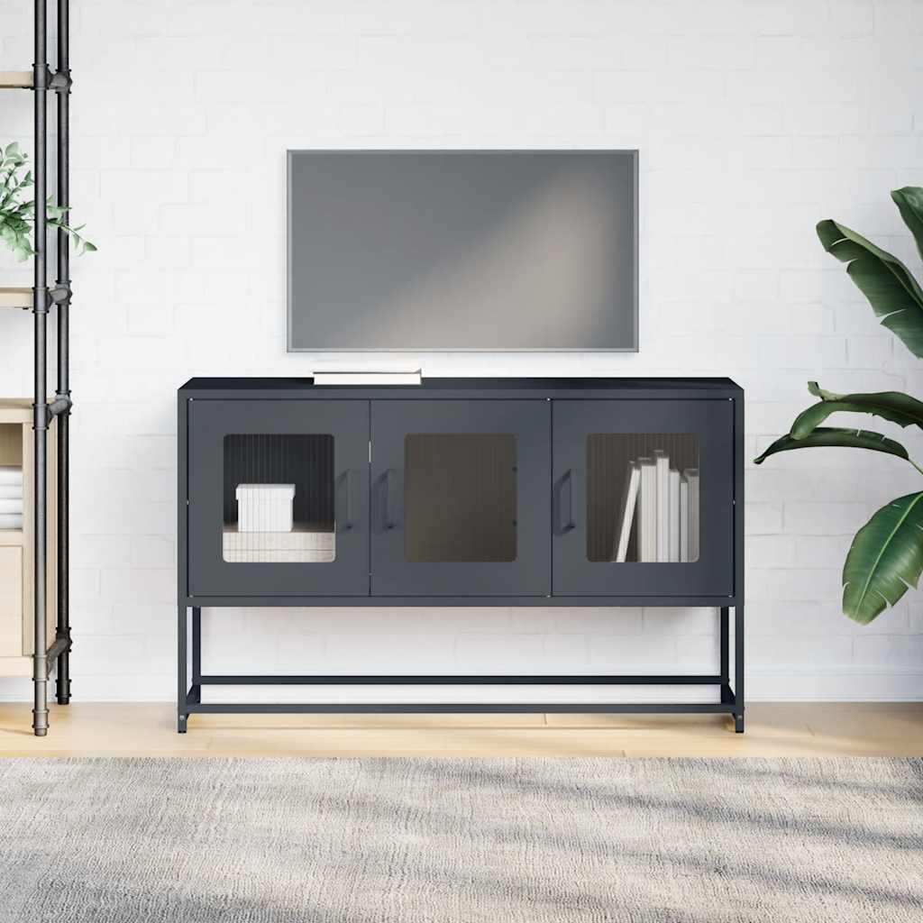 vidaXL Mueble de TV acero laminado en frío antracita 100,5x39x60,5 cm - Image 4