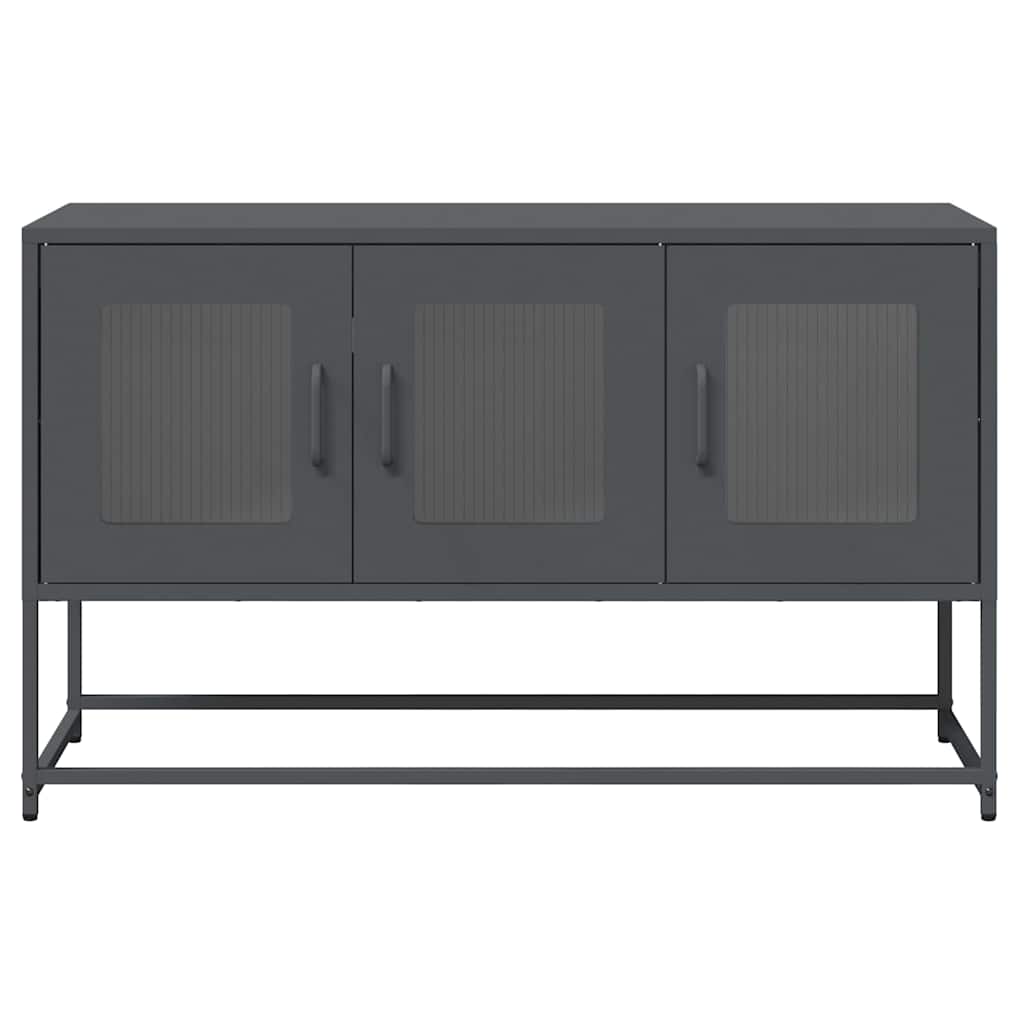 vidaXL Mueble de TV acero laminado en frío antracita 100,5x39x60,5 cm - Image 5