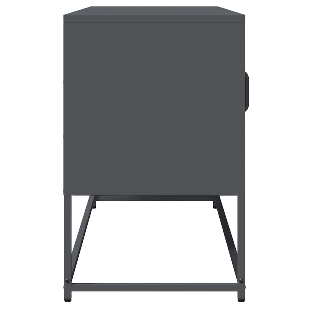 vidaXL Mueble de TV acero laminado en frío antracita 100,5x39x60,5 cm - Image 6