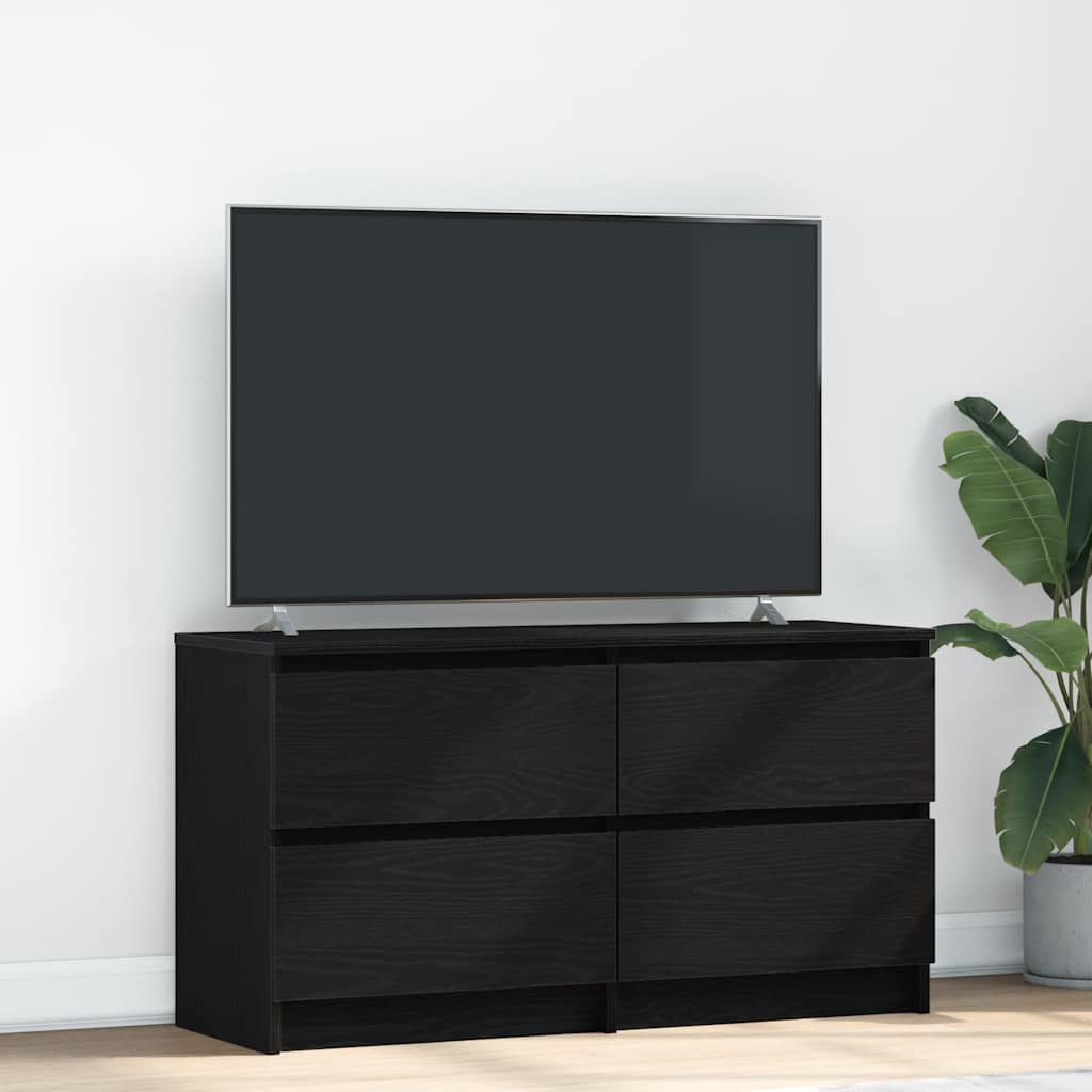 vidaXL Mueble para TV madera contrachapada negro 100x35x54 cm