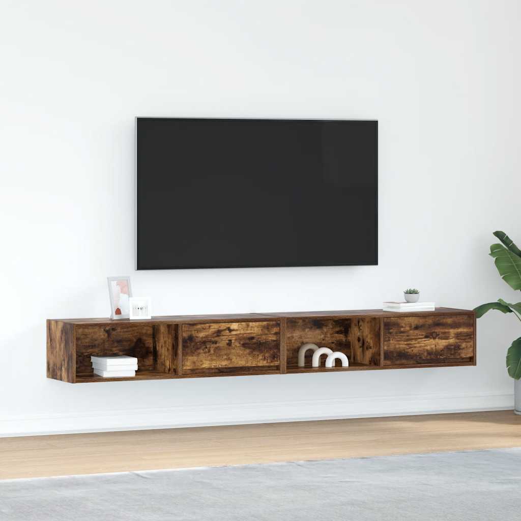 vidaXL Muebles de TV 2 uds madera ingeniería color roble 100x31x25,5cm