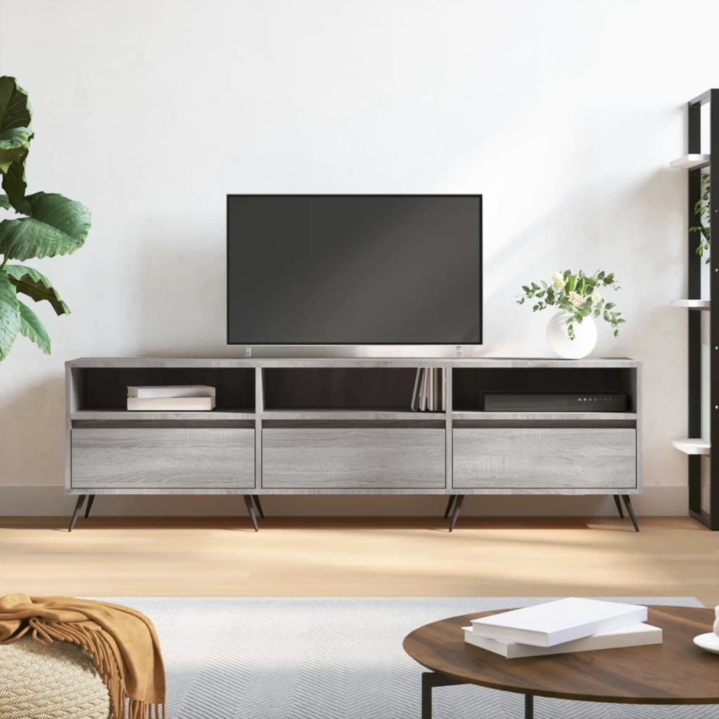 vidaXL Mueble para TV madera contrachapada gris Sonoma 150x30x44,5 cm
