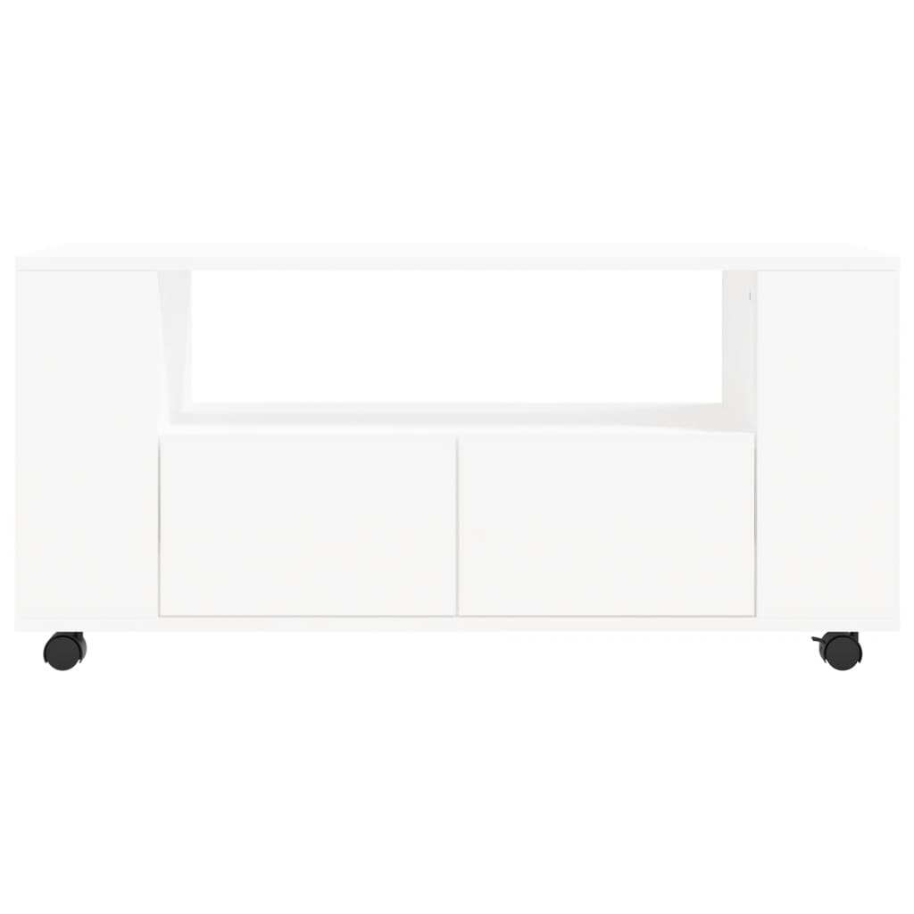 vidaXL Mueble para TV madera de ingeniería blanco 102x34,5x43 cm - Image 6