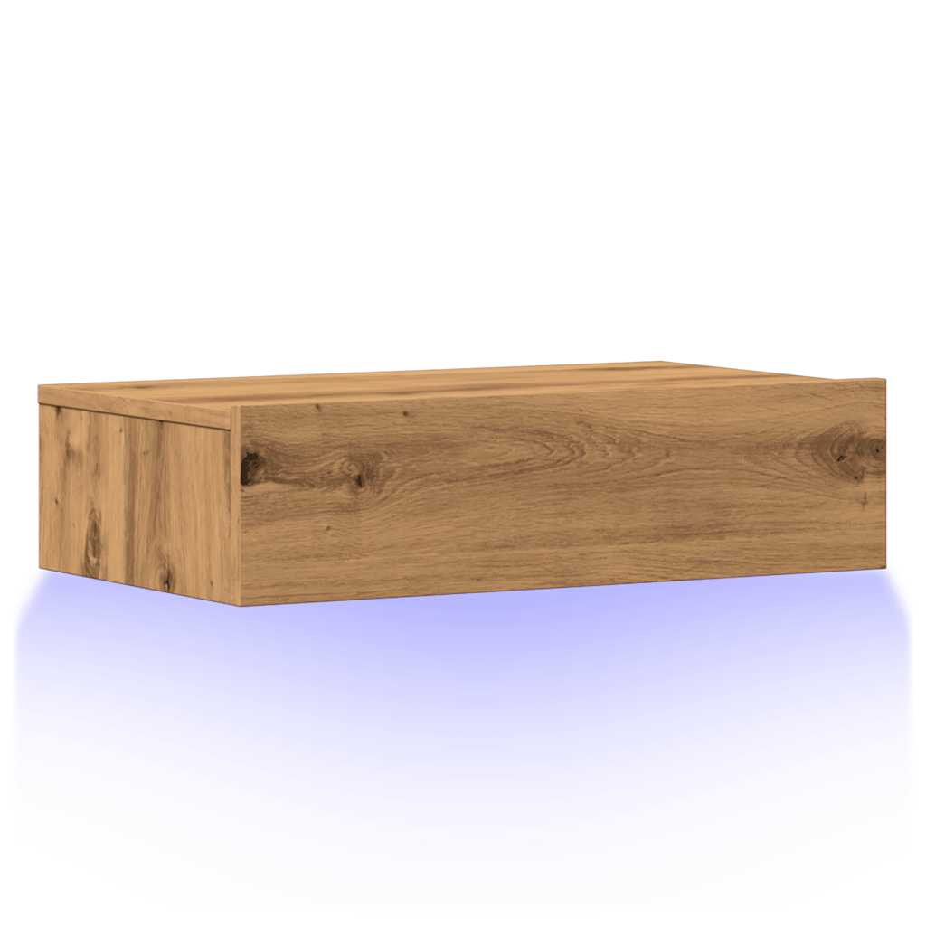 vidaXL Mueble de TV con luces LED roble artisan 60x35x15,5 cm - Image 3