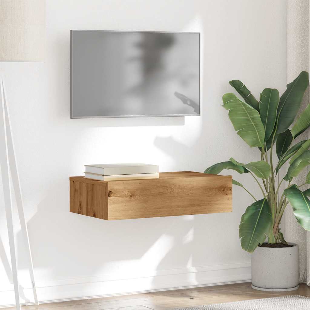 vidaXL Mueble de TV con luces LED roble artisan 60x35x15,5 cm - Image 5