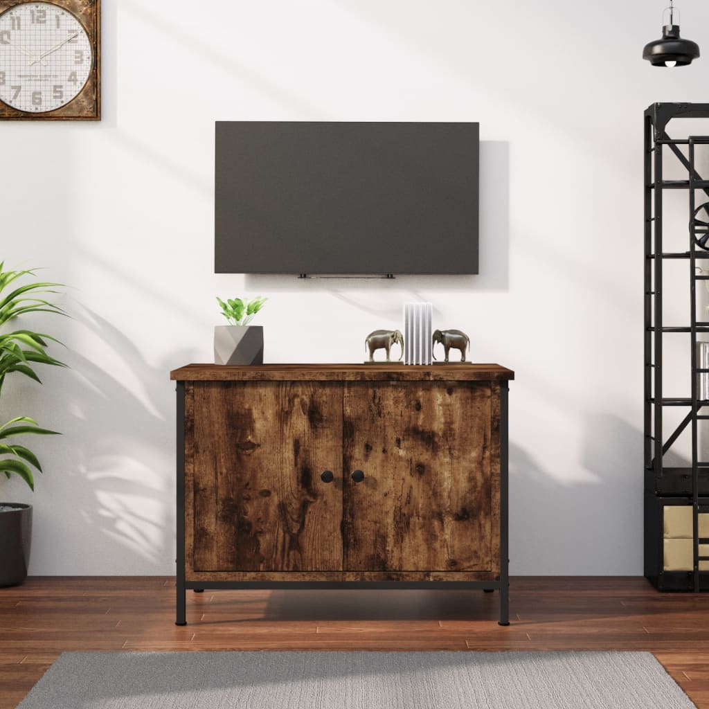 vidaXL Mueble de TV madera contrachapada roble ahumado 60x35x45 cm