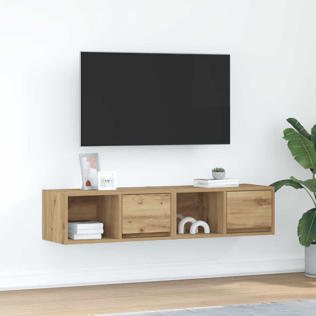 vidaXL Muebles para TV 2 uds madera roble artisan 60x31x25,5 cm