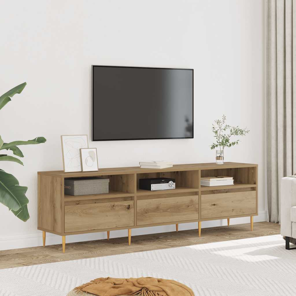vidaXL Mueble de TV madera de ingeniería roble artisan 150x30x44,5 cm - Image 3