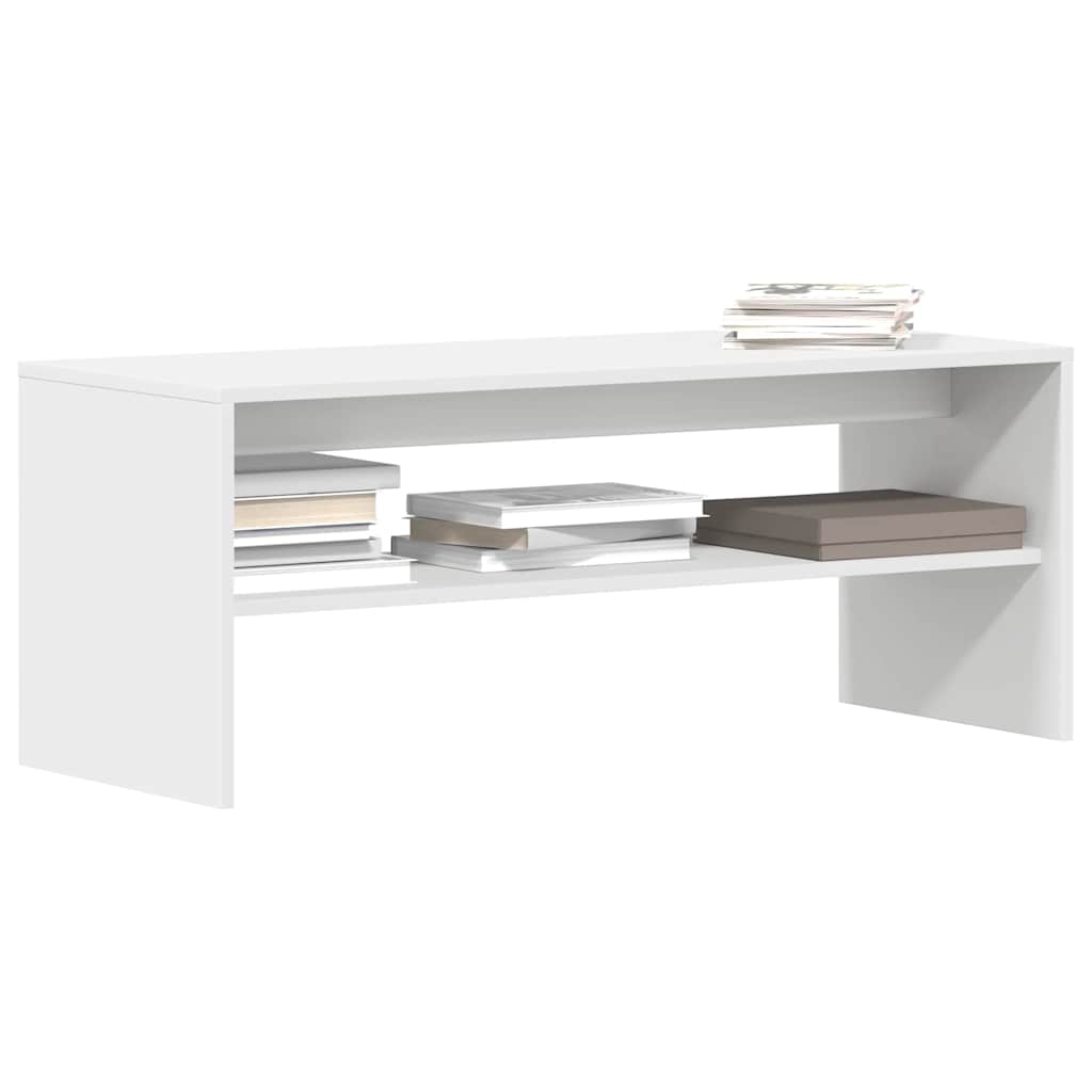 vidaXL Mueble para TV madera contrachapada blanco 100x40x40 cm