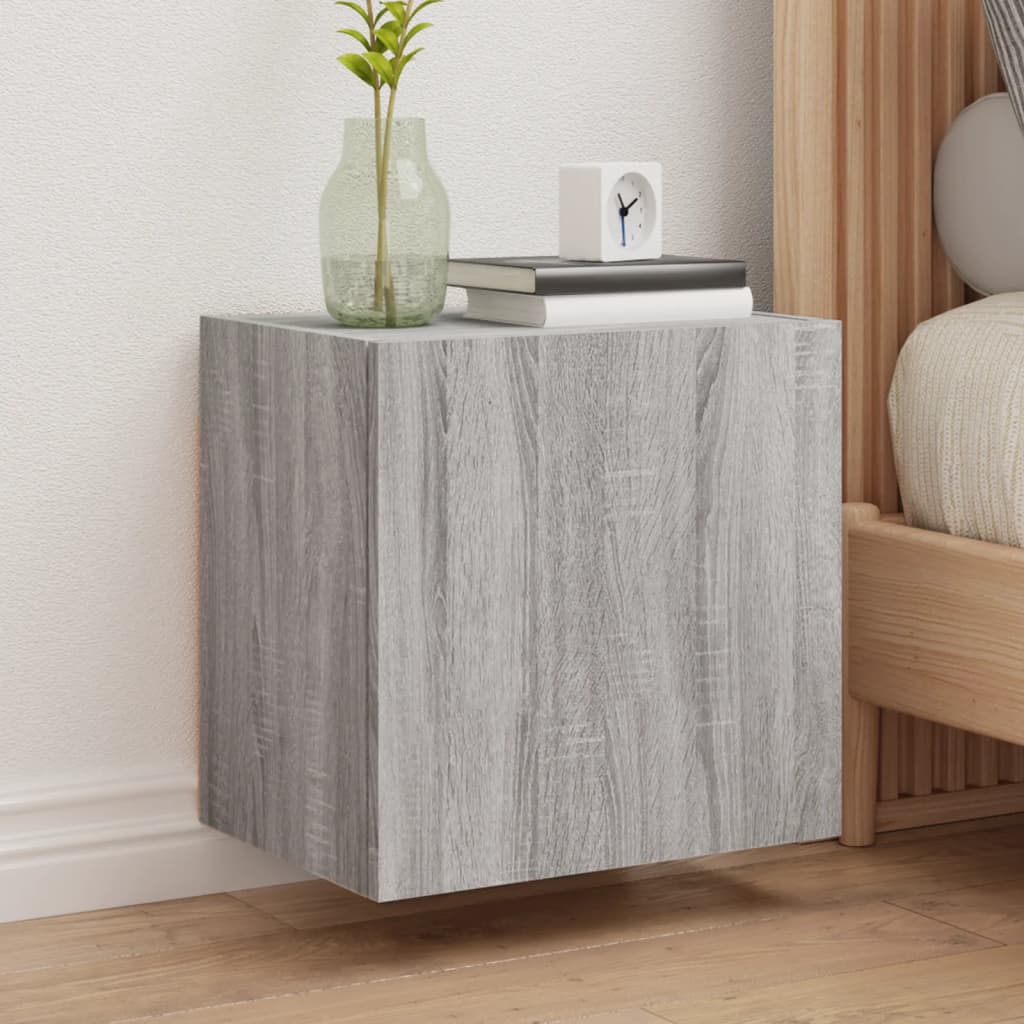 vidaXL Muebles de TV de pared 2 uds madera gris Sonoma 40,5x30x40 cm