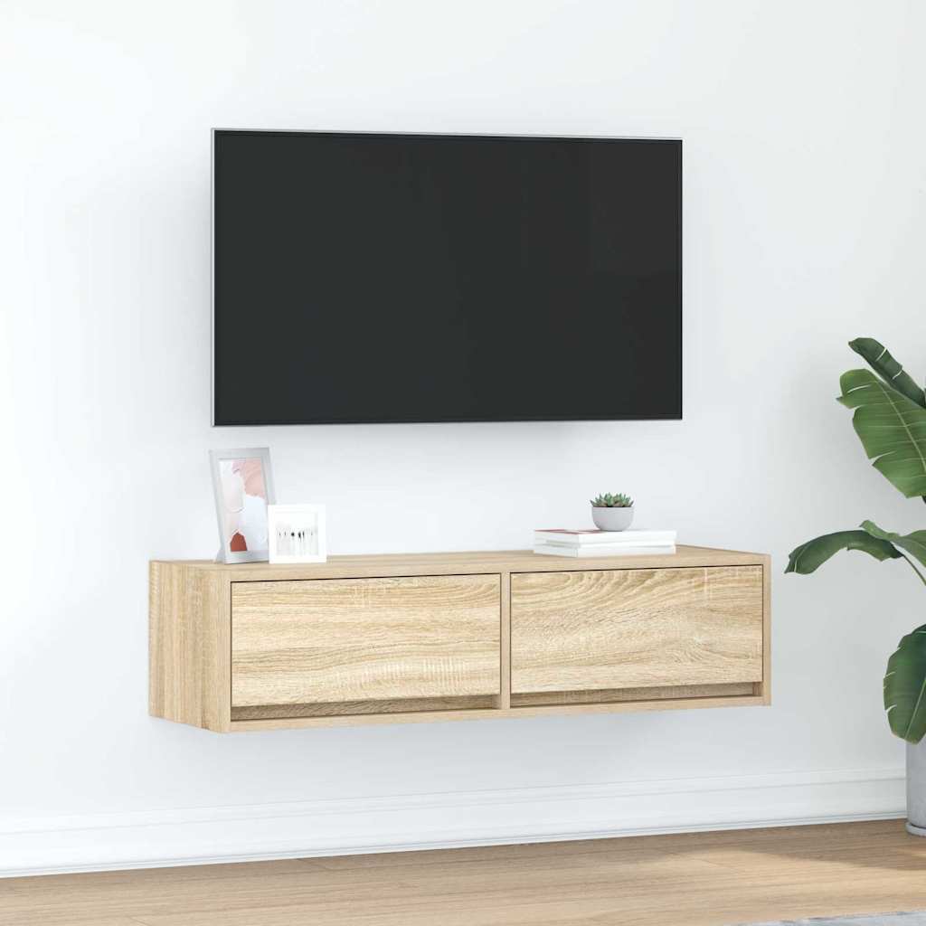 vidaXL Gabinete de TV con cajón Roble Sonoma 100 x 31 x 25.5 cm