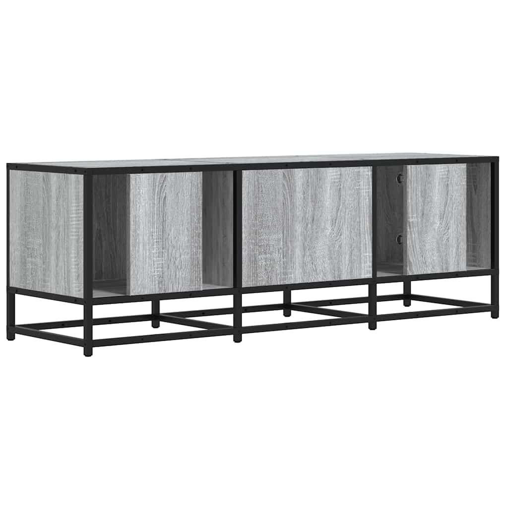 vidaXL Mueble TV madera ingeniería y metal gris Sonoma 120x35x41 cm - Image 6