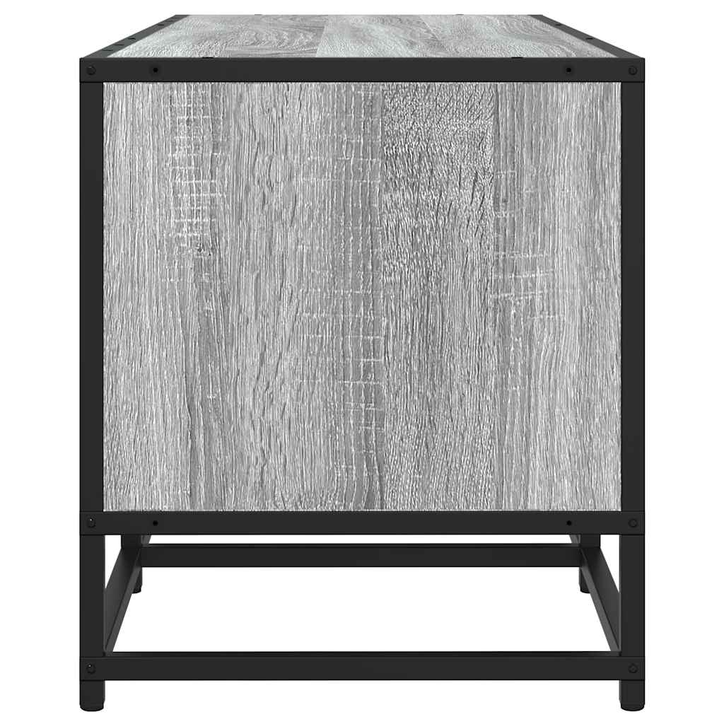 vidaXL Mueble TV madera ingeniería y metal gris Sonoma 120x35x41 cm - Image 5