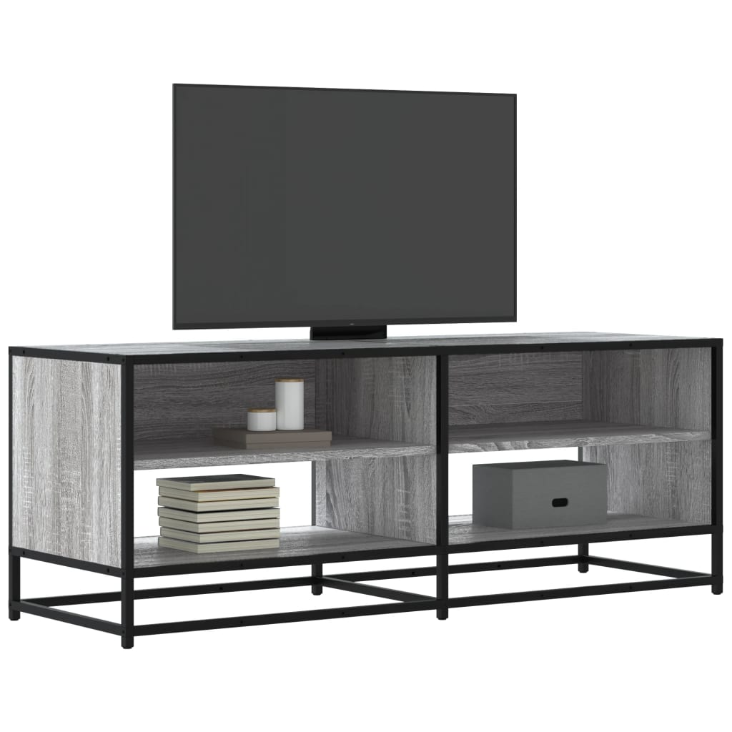 vidaXL Mueble TV metal y madera ingeniería gris Sonoma 120,5x40x46 cm