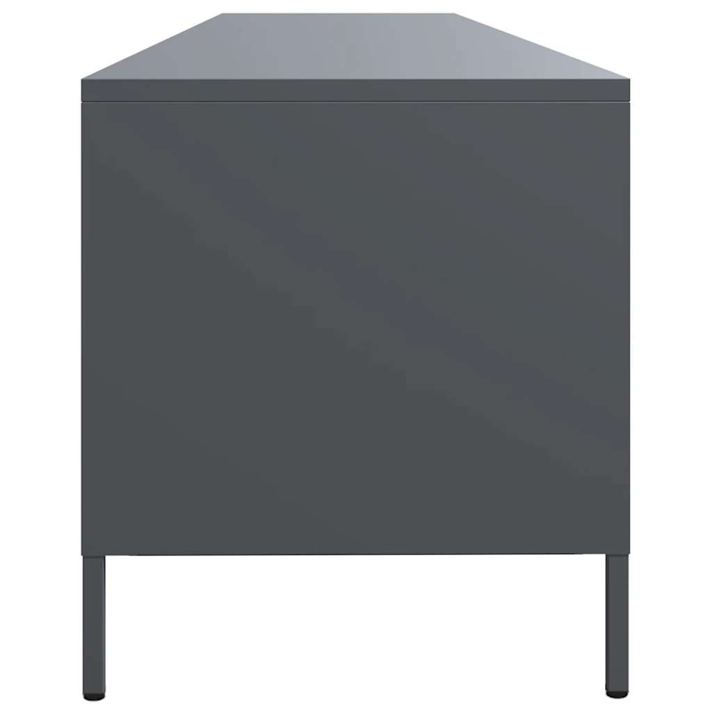 vidaXL Mueble de TV acero laminado en frío antracita 202x39x43,5 cm - Image 6