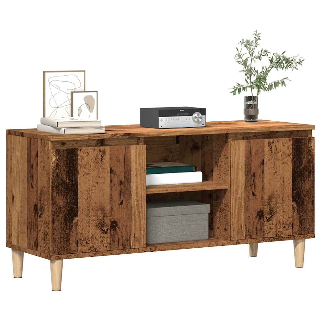 vidaXL Mueble de TV madera ingeniería madera envejecida 102x35x50 cm