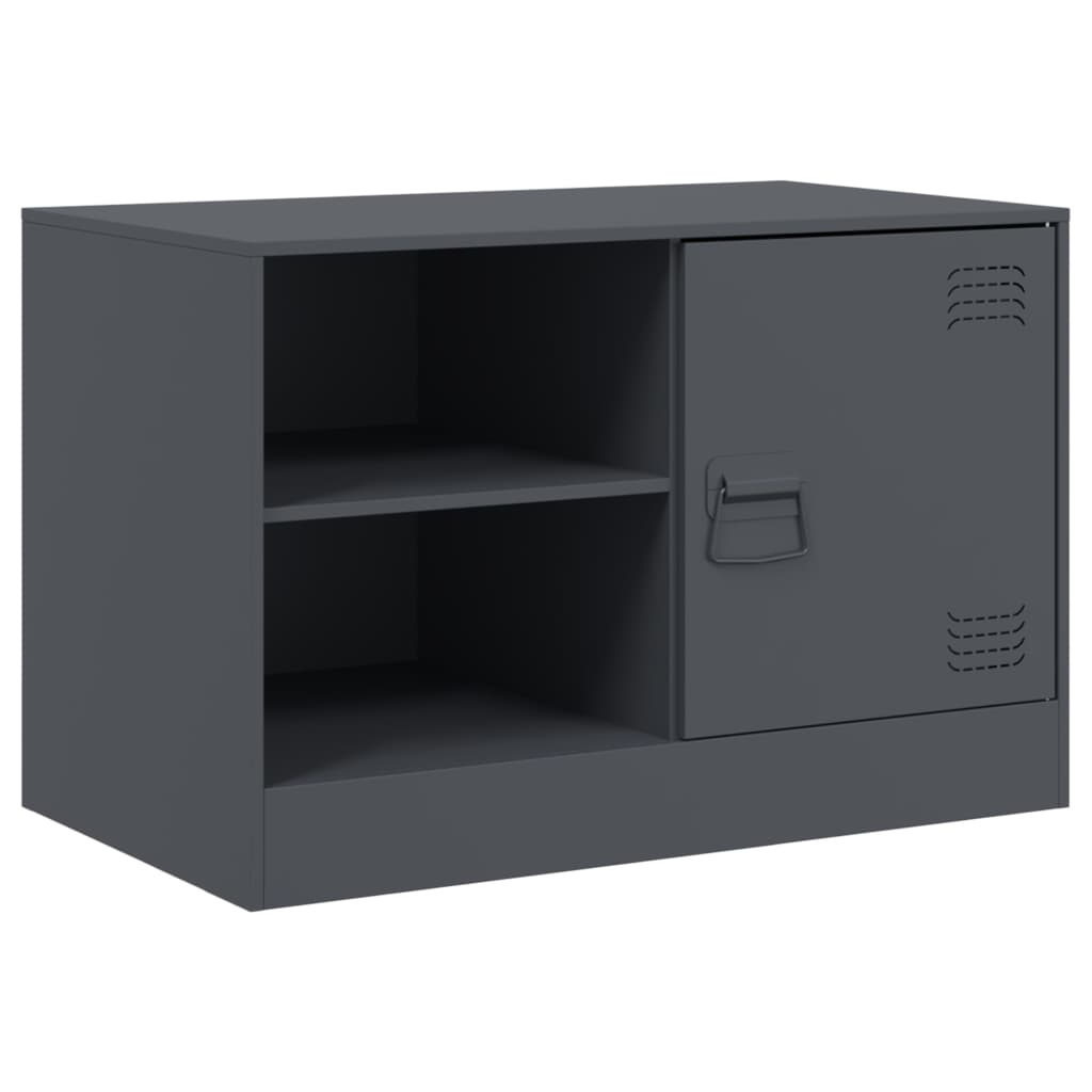 vidaXL Muebles para TV 2 unidades acero gris antracita 67x39x44 cm - Image 6