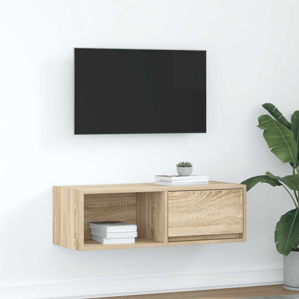 vidaXL Mueble de TV de roble Sonoma 80x31x25,5 cm Madera de ingeniería