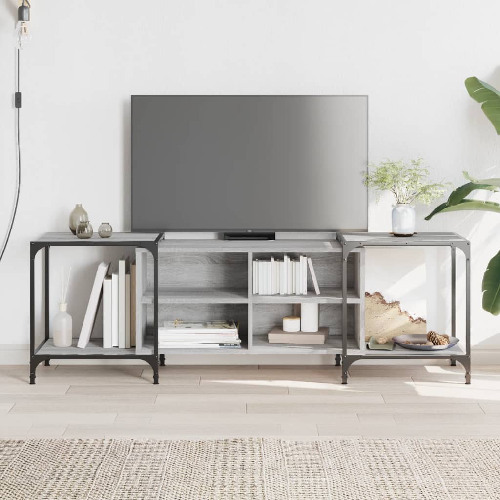 vidaXL Mueble de TV madera de ingeniería gris Sonoma 153x37x50 cm