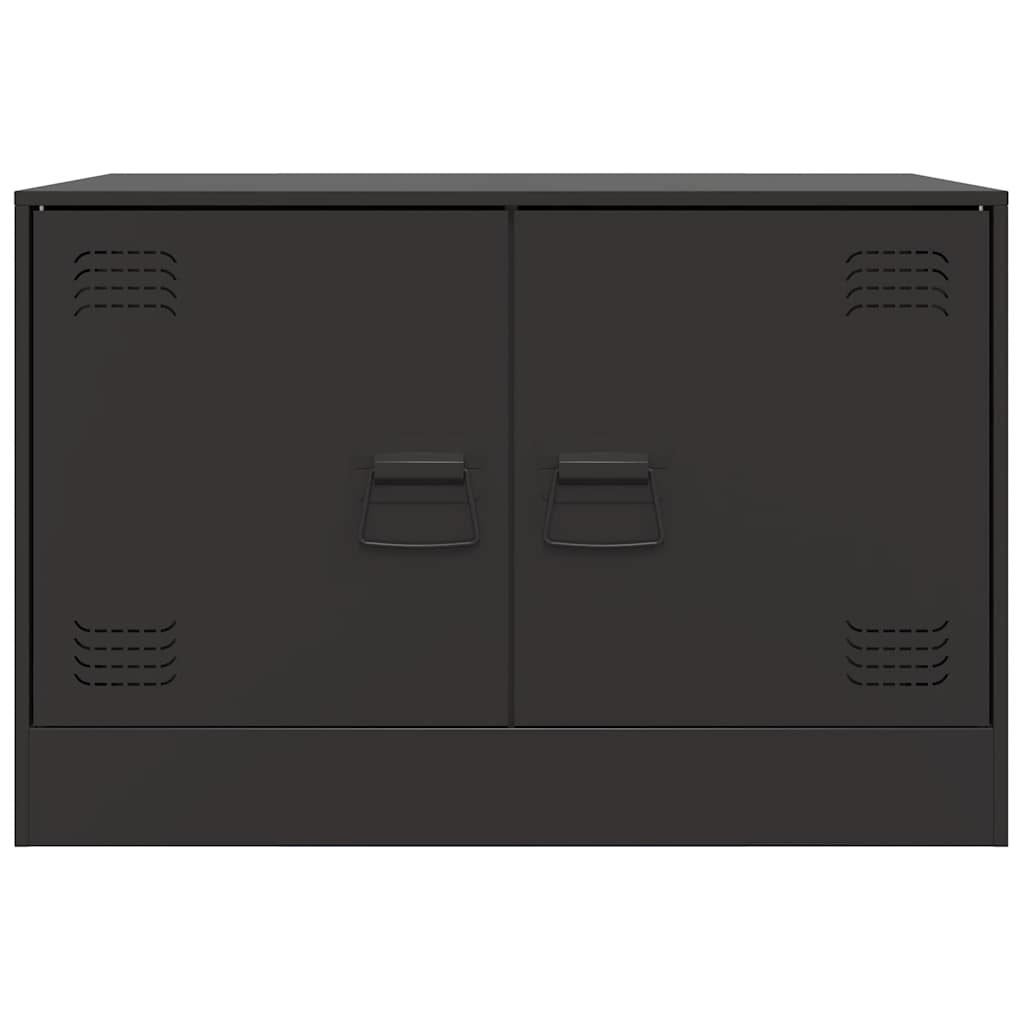 vidaXL Muebles para TV 2 unidades acero negro 67x39x44 cm - Image 6