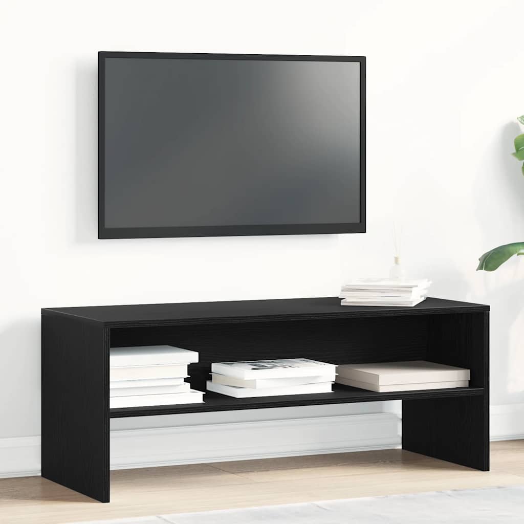 vidaXL Mueble para TV madera contrachapada roble negro100x40x40 cm