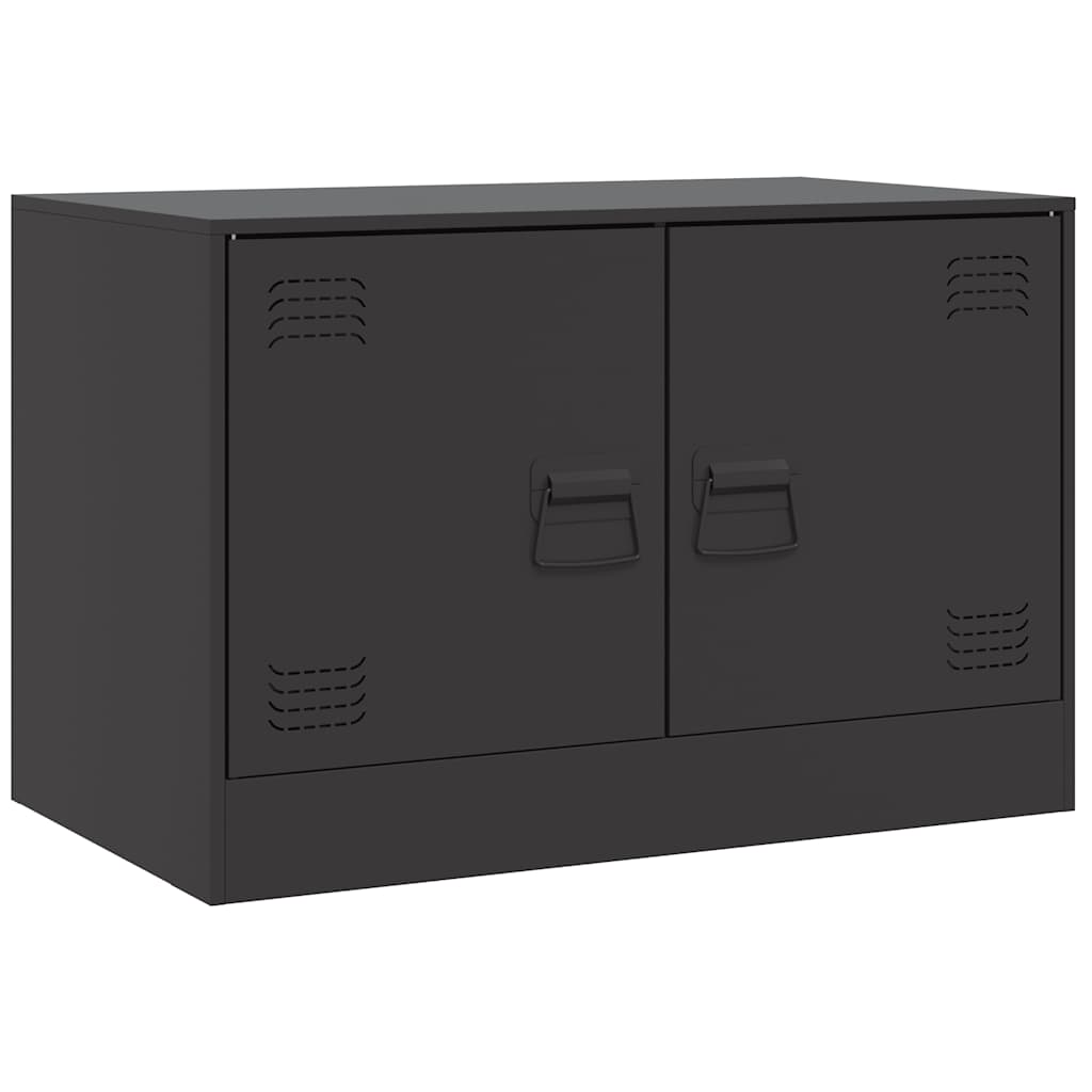 vidaXL Muebles para TV 2 unidades acero negro 67x39x44 cm - Image 5